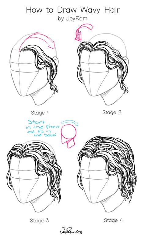 How To Draw Wavy Hair Step By Step Art Tutorial By Jeyram Jeyram Art