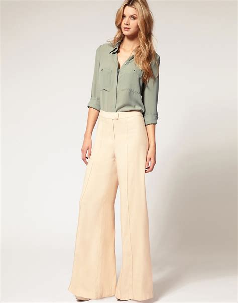 asos asos pantalon palazzo taille haute chez asos