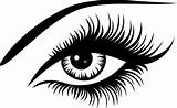 Eyes Lashes Eye Beautiful Decal Coloring Lash Sticker Vector Template Makeup sketch template