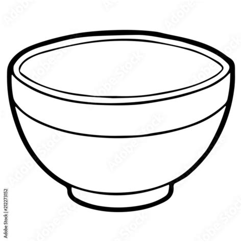 bowl cartoon illustration isolated  white background  children