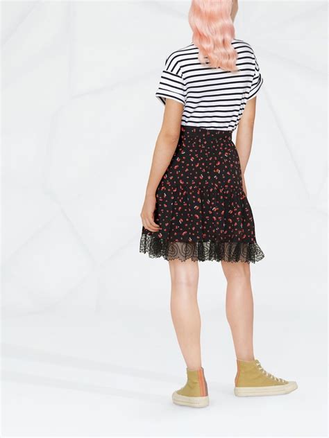 See By Chloé Cherry Pattern Ruched Skirt Farfetch