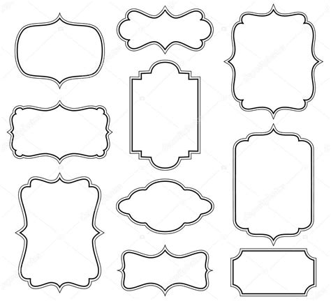 set  simple decorative frames premium vector  adobe illustrator ai
