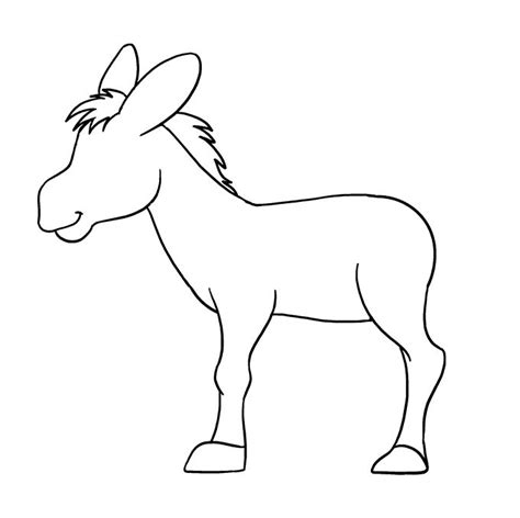 draw  donkey  easy drawing tutorial donkey drawing