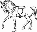 Horse Coloring Clipart Webstockreview Saddle Clip sketch template