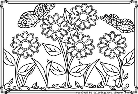flower garden colouring pages high quality coloring pages butterfly