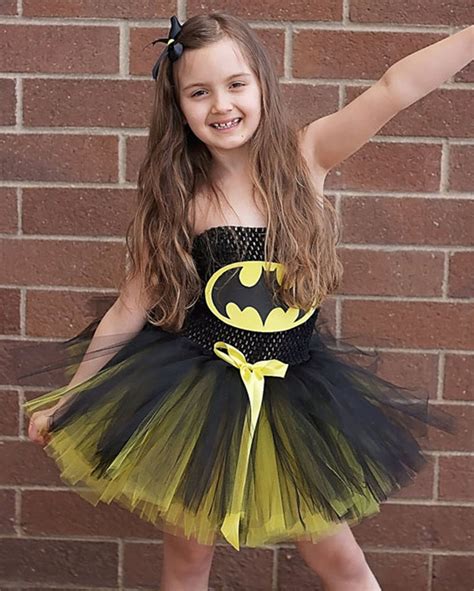 superhero kids halloween costume girls tutu dress batman robin cosplay