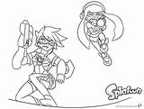 Splatoon Coloring Pages Overwatch Lineart Printable Kids sketch template
