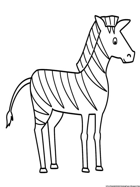 zebra  animals printable coloring pages
