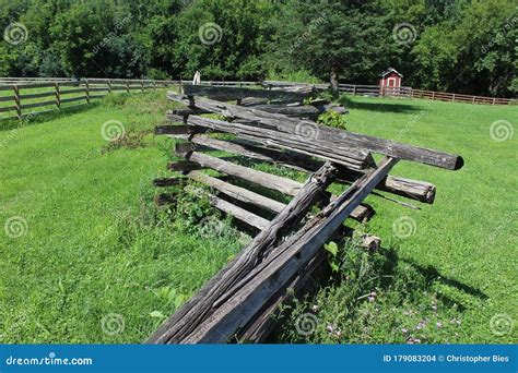 weathered split rail stacked fence  pasture stock photo image  pattern form