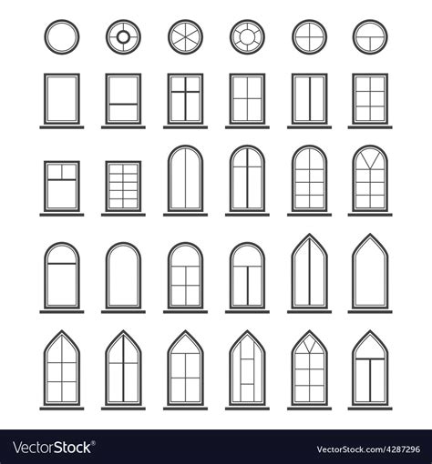 types  windows eps royalty  vector image