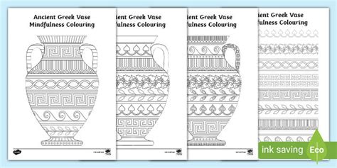 ks ancient greek vase mindfulness colouring pack