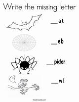 Coloring Missing Letter Write Choose Board Pages Halloween sketch template