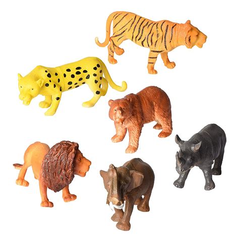 animal figure   jumbo jungle animal toy set  pieceplaykidz toys realistic wild vinyl