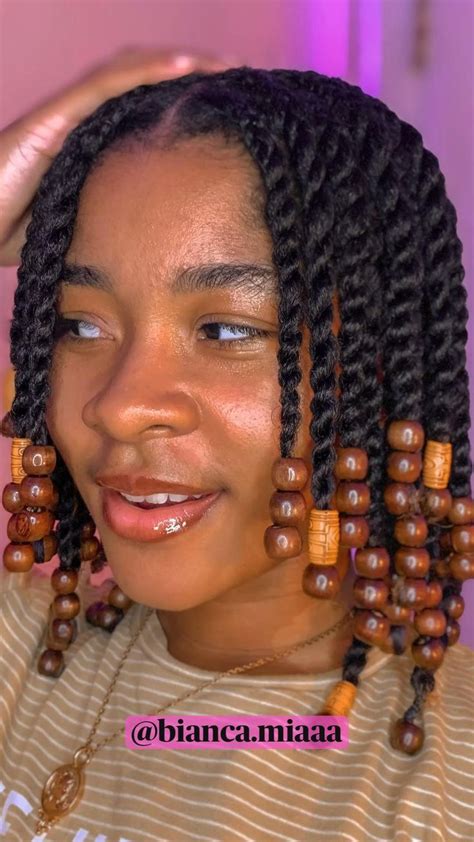 mini twists two strand twist with beads easy and cute summer hairstyle