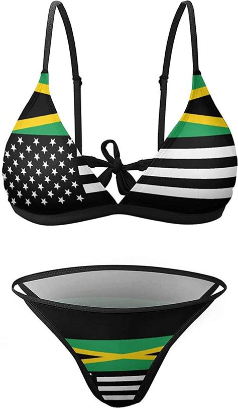 Chufzsd Jamaican Usa Flag Sexy Swimwear 2 Piece Bathing Suit Beach