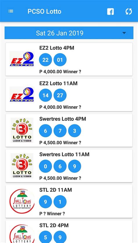 pcso lotto results ez swertres result  android descargar