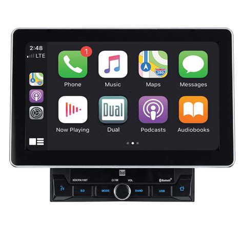 buy dual electronics xdcpabt  double din car stereo receiver  apple carplay android