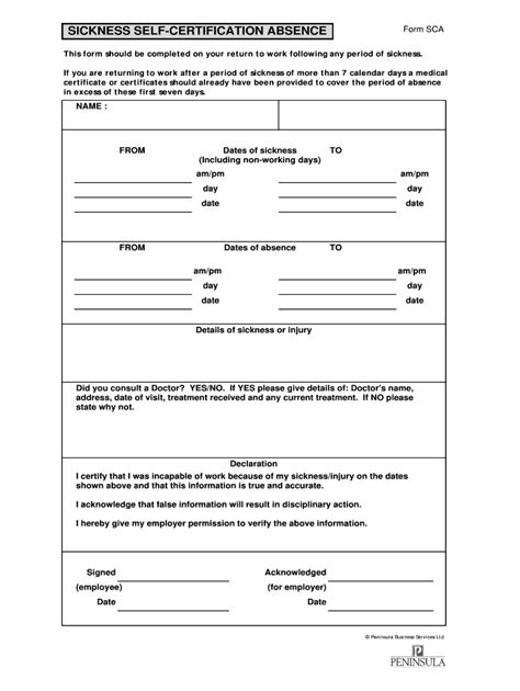 sick leave form pdf fill out and sign online dochub