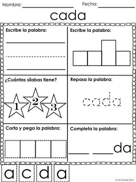 spanish sight word palabras de alta frecuencia worksheets shorter