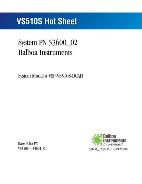 vss hot sheet system guide