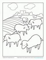 Coloring Sheep Lost Pages Bible Kids Library Clipart Drawing Shepherd Template Great Activity Popular sketch template