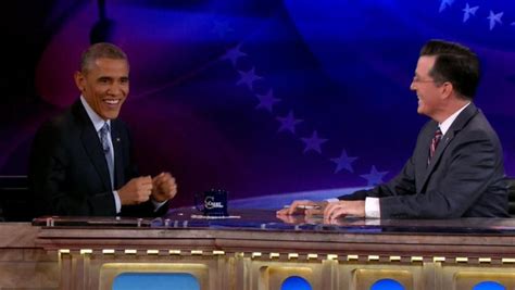 president obama s the colbert report appearance gets big laughs cbs