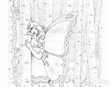 Coloring Digi Stamp Digital Forest Crone Maiden Mother Scrapbooking Cards Faery Fairy Adults Eyes Has sketch template