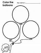 Ballon Coloring Eslkidstuff Coloriages Objets Patricia Trabajo Globos sketch template