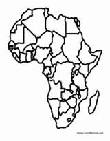 Africa Map Coloring Pages Maps African Sheets Colormegood sketch template