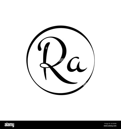 Initial Ra Letter Logo Design Vector Template Abstract Script Letter