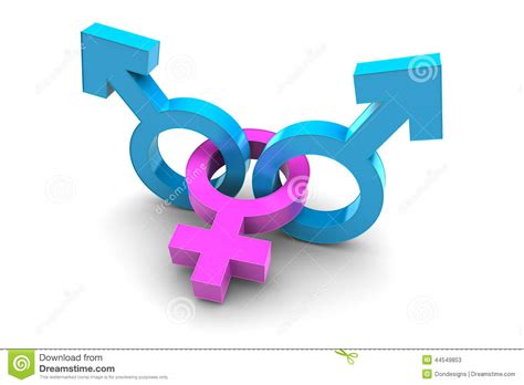 Two Male And Female Gender Symbol Stock Illustration Illustration Of