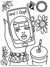 Vsco Coloring Pages Phone Printable Print sketch template