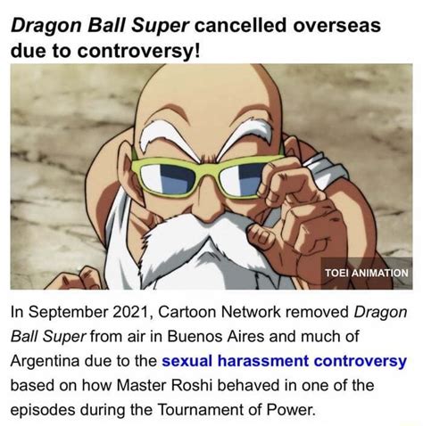 dragon ball super cancelled overseas due to controversy toe animation