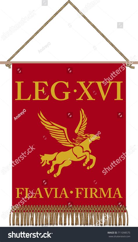 vector standard ancient roman legio xvi stock vector royalty free