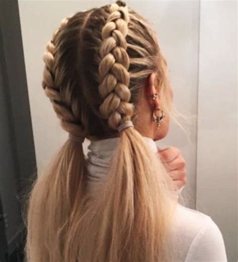 easiest ways   hairstyles double dutch braid ponytail  hair
