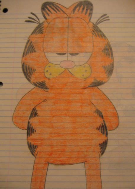 Old Pencils Drawings Of Cartoon Characters Garfield Flickr