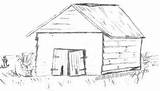 Old Drawing Barn Barns Pencil Characteristic sketch template