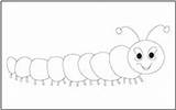 Coloring Caterpillar Insects Tracing Bugs Pages Mathworksheets4kids sketch template