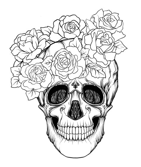 ideas  coloring skull coloring