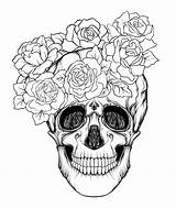 Skulls sketch template