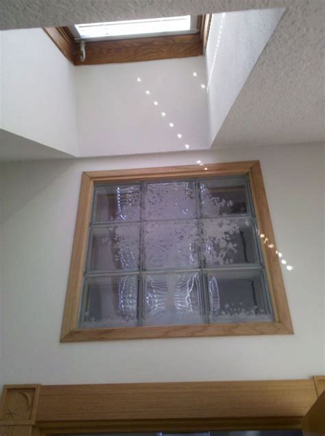 Laser Etched Glass Block Windows Or Shower Walls