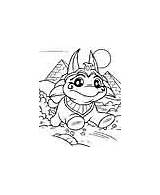 Neopets Coloring Pages Color Kids Cartoon sketch template