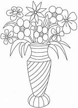 Pages Flowers Printable Coloring Bouquet Flower Vase Colouring Adults Kids Adult Roses Drawing Vases Arrangement Drawings Detailed Sheets Bluebonnet Garland sketch template