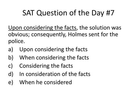 sat question   day  powerpoint