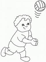 Volleyball Bestcoloringpagesforkids Toddlers sketch template
