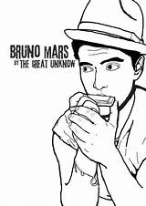 Bruno Mars Coloring Pages Template sketch template