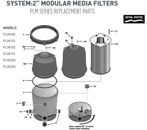 sta rite system  modular media plm series filter parts