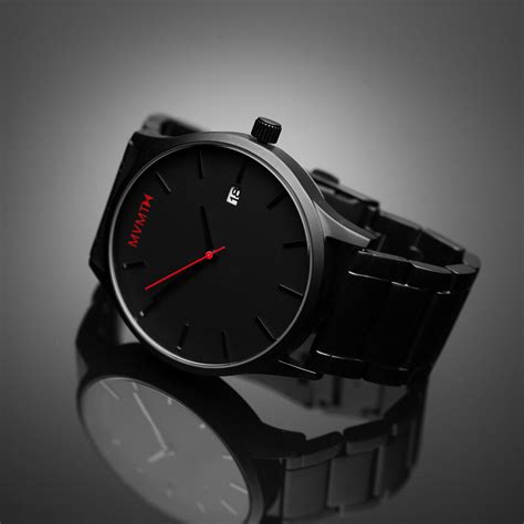mvmt  black face black stainless steel bracelet mvmt watches touch  modern