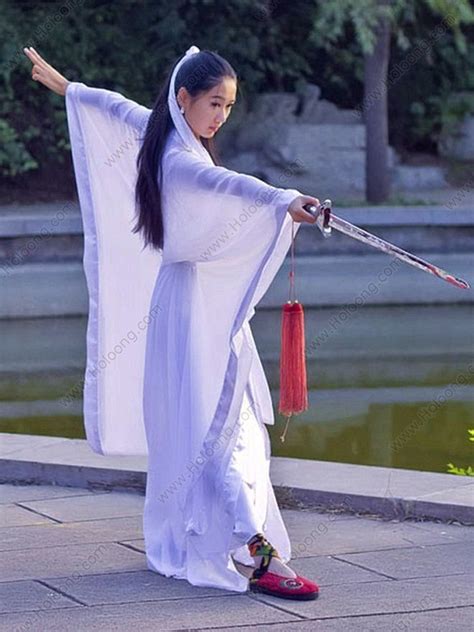 Womens White Kung Fu Fairy Movie Costumes Holoong Martial Arts