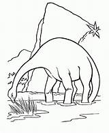 Coloring Pages Brontosaurus Grass Eating Apatosaurus Clipart Dinosaur Popular Library Color sketch template